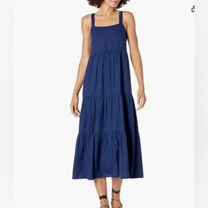 Chic Navy Sleeveless Maxi Dress